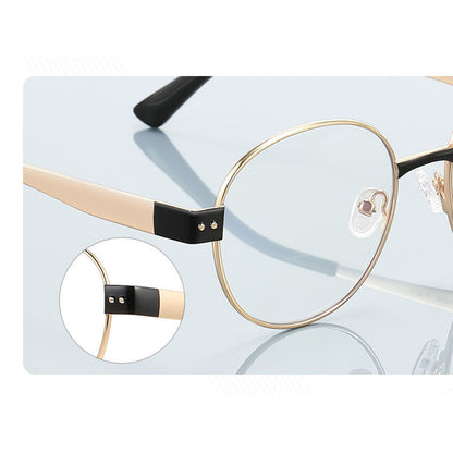 Damen-Computergläser Techsuit 3175, Anti-Blaues Licht, Gold Schwarz