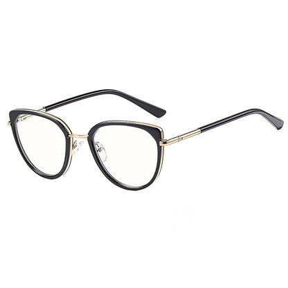 Damen Computerbrille Techsuit 82290, Anti-Blue Light, Schwarz Gold