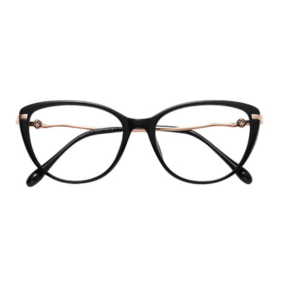 Damen Computerbrille Techsuit 86162, Anti-Blue Light, Schwarz Gold