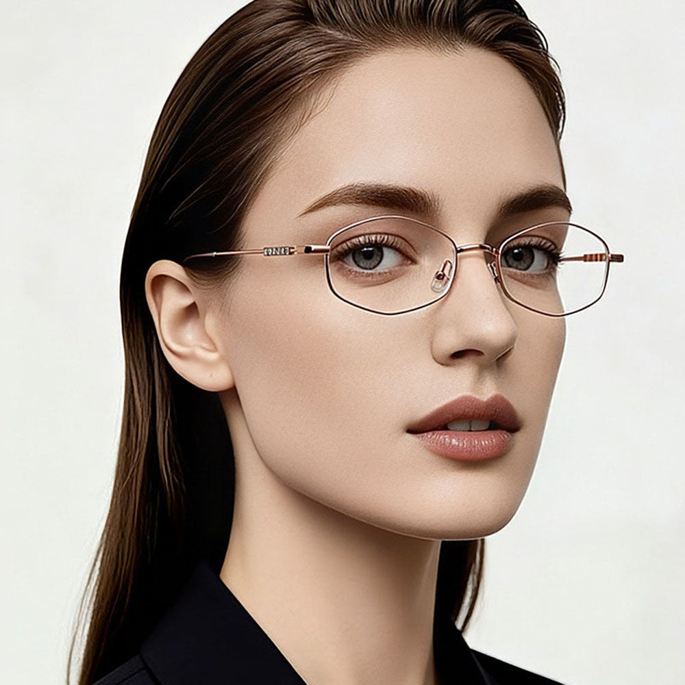 Damen-Computergläser Techsuit LS501, Anti-Blaues Licht, Goldfarben