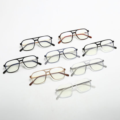 Unisex Computerbrille Techsuit 83092, Anti-Blaues Licht, Schwarz Silber