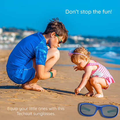 Sport-Sonnenbrille für Kinder Techsuit 800-C11, polarisiert, schwarz