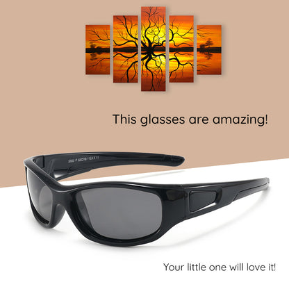 Techsuit 800-C42 Kids' Sports Sunglasses, Polarized, Pink Purple