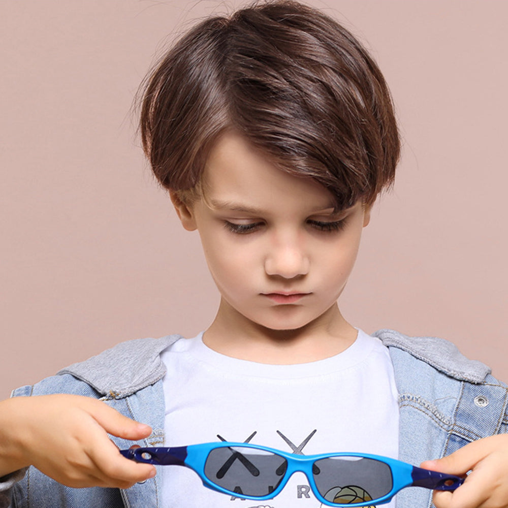 Sport-Sonnenbrille für Kinder Techsuit 816-C2, polarisiert, gelb-rosa