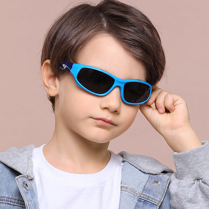 Sport-Sonnenbrille für Kinder Techsuit 816-C2, polarisiert, gelb-rosa
