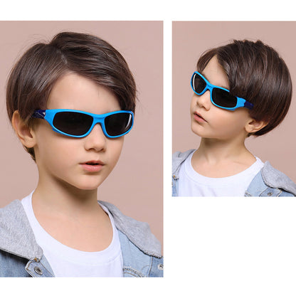 Sport-Sonnenbrille für Kinder Techsuit 816-C2, polarisiert, gelb-rosa
