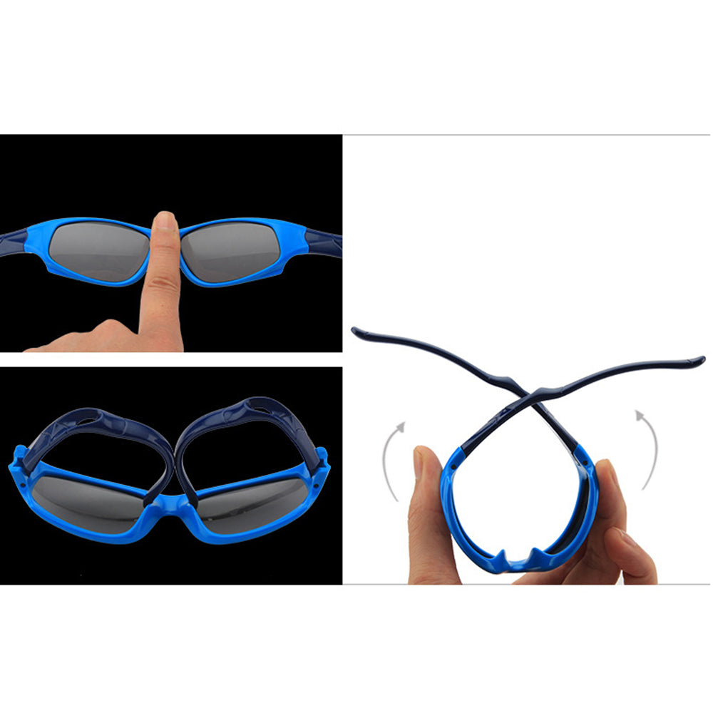 Sport-Sonnenbrille für Kinder Techsuit 816-C2, polarisiert, gelb-rosa