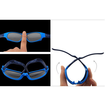 Sport-Sonnenbrille für Kinder Techsuit 816-C2, polarisiert, gelb-rosa