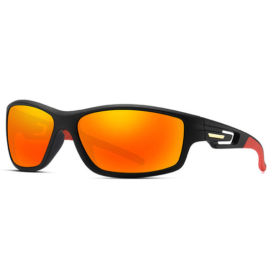 Unisex Fahrradbrille Techsuit 201910, polarisiert, schwarz rot
