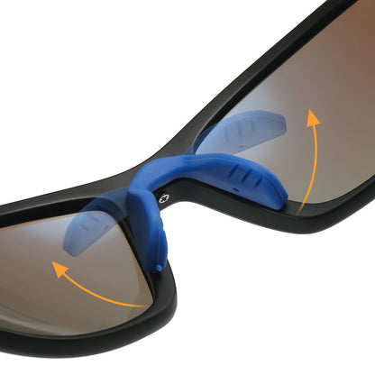 Unisex Fahrradbrille Techsuit 3047, UV-Schutz, Schwarz
