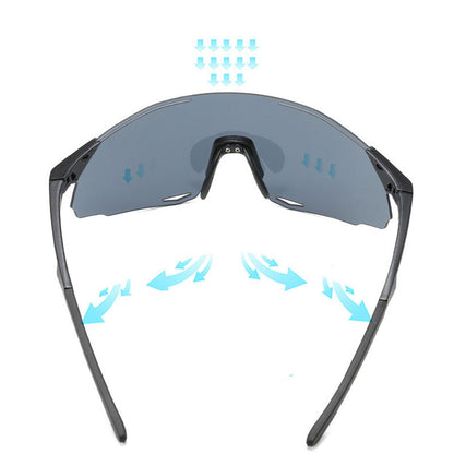 Unisex Techsuit 8853 Fahrradbrille, Schwarz Grau