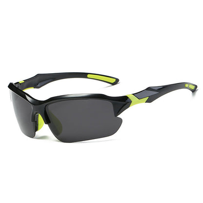 Unisex Fahrradbrille Techsuit 9301, UV-Schutz, Schwarz Grün