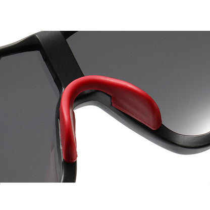 Unisex Techsuit 9330 Fahrradbrille, Schwarz Rot