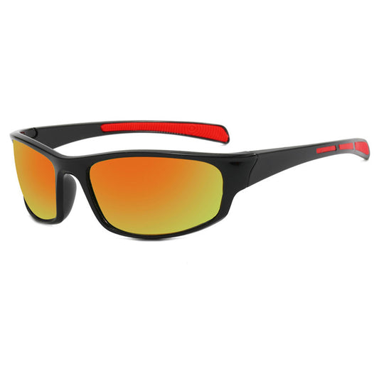 Unisex Fahrradbrille Techsuit 9937, Schwarz Orange