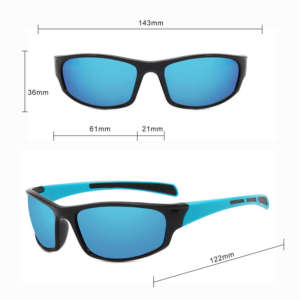 Unisex Fahrradbrille Techsuit 9937, Schwarz Grün