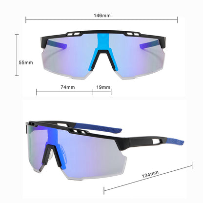 Unisex Fahrradbrille Techsuit 9963, Schwarz Blau