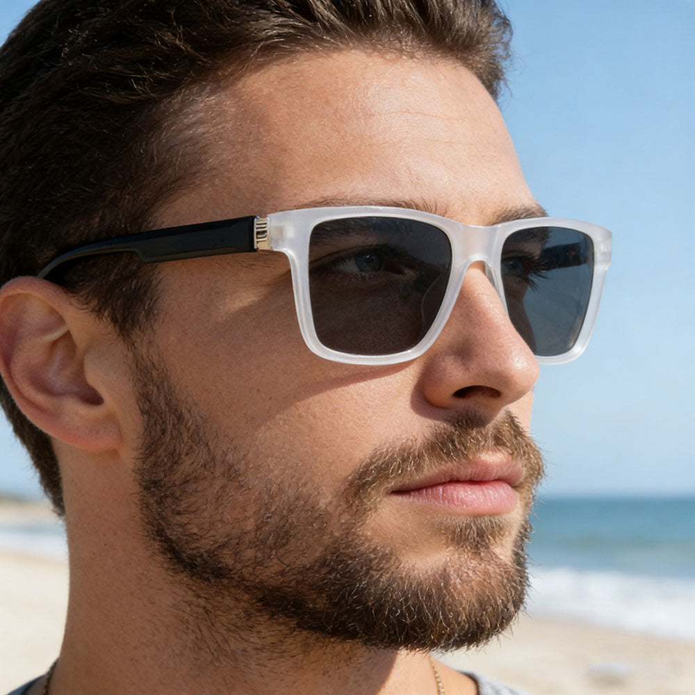 Men's Techsuit 8506 Sunglasses, Polarized, UV Protection, Matte Brown Gray