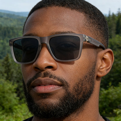 Men's Techsuit 8506 Sunglasses, Polarized, UV Protection, Matte Black