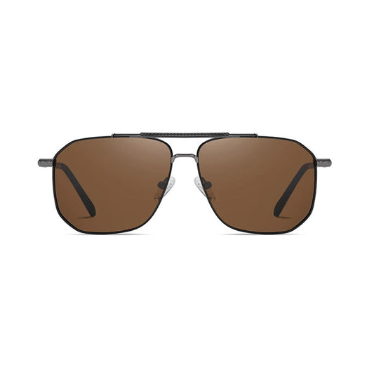 Herren-Sonnenbrille Techsuit 8538, polarisiert, UV-Schutz, Grau Braun