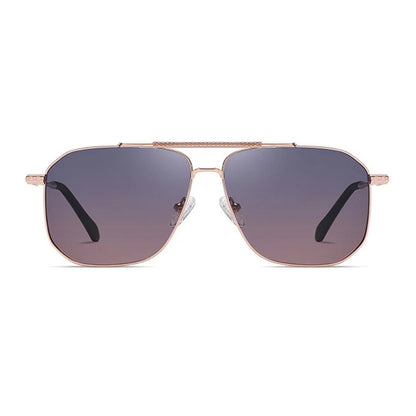 Herren-Sonnenbrille Techsuit 8538, polarisiert, UV-Schutz, rosa gold lila