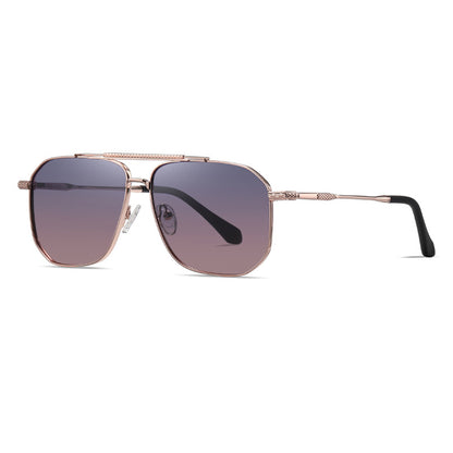 Herren-Sonnenbrille Techsuit 8538, polarisiert, UV-Schutz, rosa gold lila