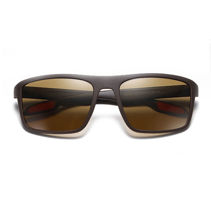 Herren-Sonnenbrille Techsuit TR90 (MM101), polarisiert, UV-Schutz, braun