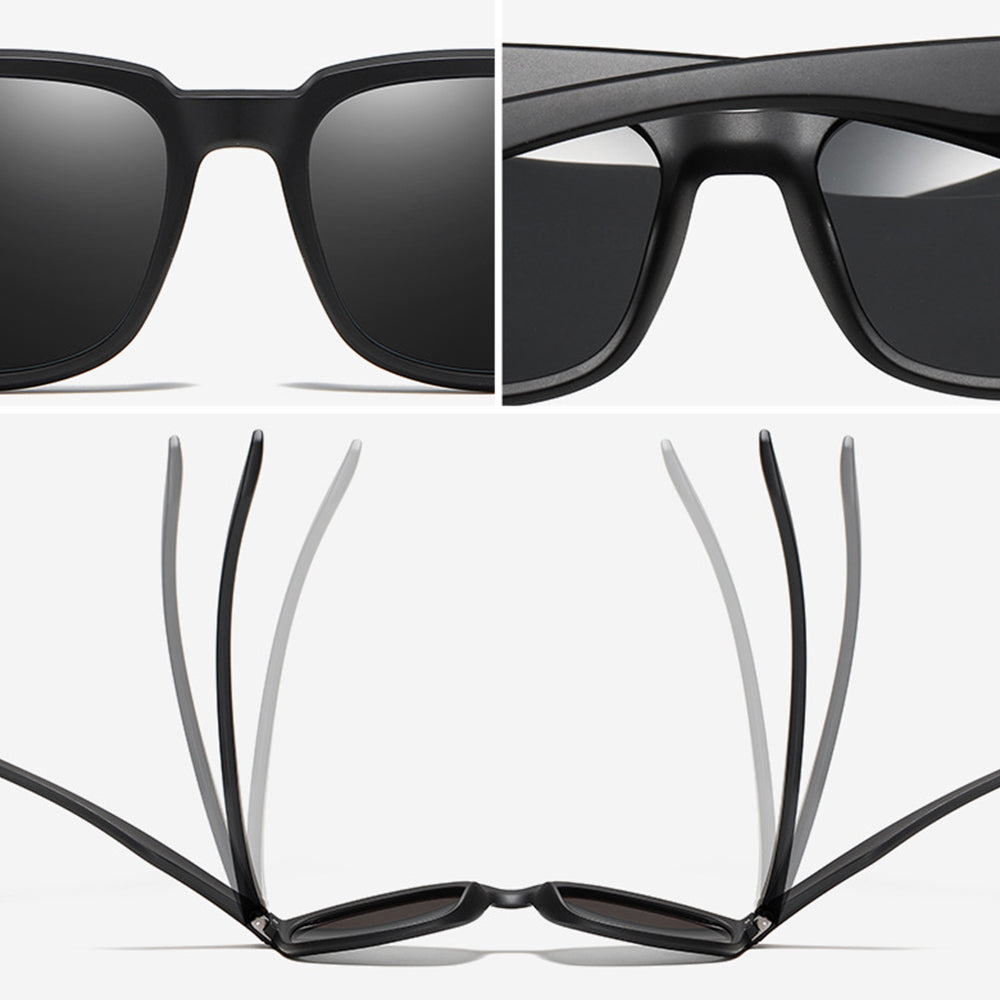 Herren-Sonnenbrille Techsuit TR90 (MM101), polarisiert, UV-Schutz, braun