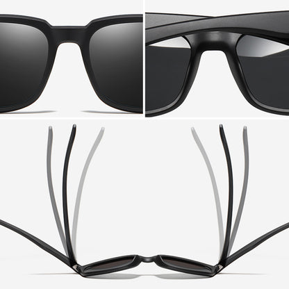 Herren-Sonnenbrille Techsuit TR90 (MM101), polarisiert, UV-Schutz, braun