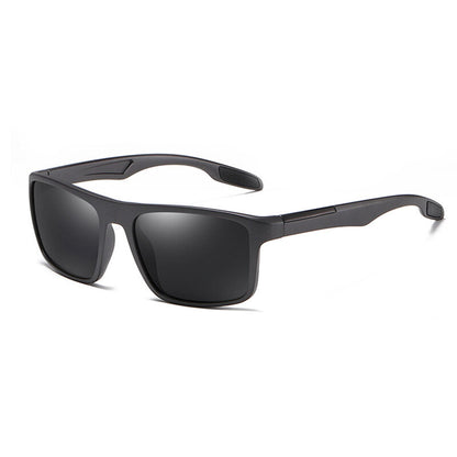 Herren-Sonnenbrille Techsuit TR90 (MM101), polarisiert, UV-Schutz, matt schwarz grau
