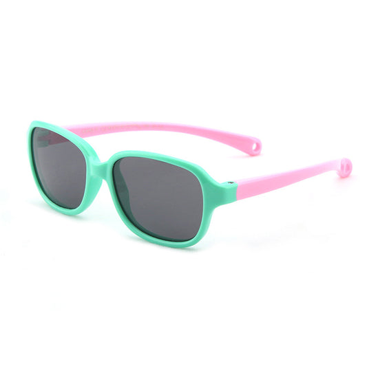 Techsuit Baby-Sonnenbrille 8192-C1, polarisiert, grün rosa