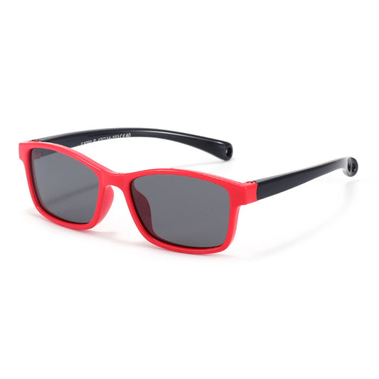 Techsuit Baby-Sonnenbrille 8260-C40, polarisiert, rot-schwarz