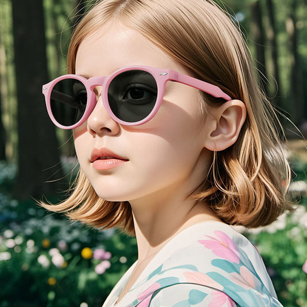 Techsuit 602 Kinder-Sonnenbrille, polarisiert, UV-Schutz, schwarz