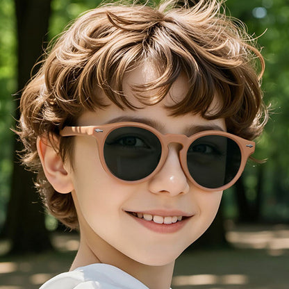 Techsuit 602 Kinder-Sonnenbrille, polarisiert, UV-Schutz, schwarz
