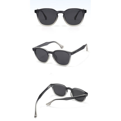 Techsuit 691 Kinder-Sonnenbrille, polarisiert, UV-Schutz, Schwarz Orange Verlauf