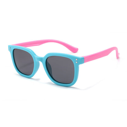 Techsuit Kinder Sonnenbrille 8351-C27, polarisiert, blau-rosa