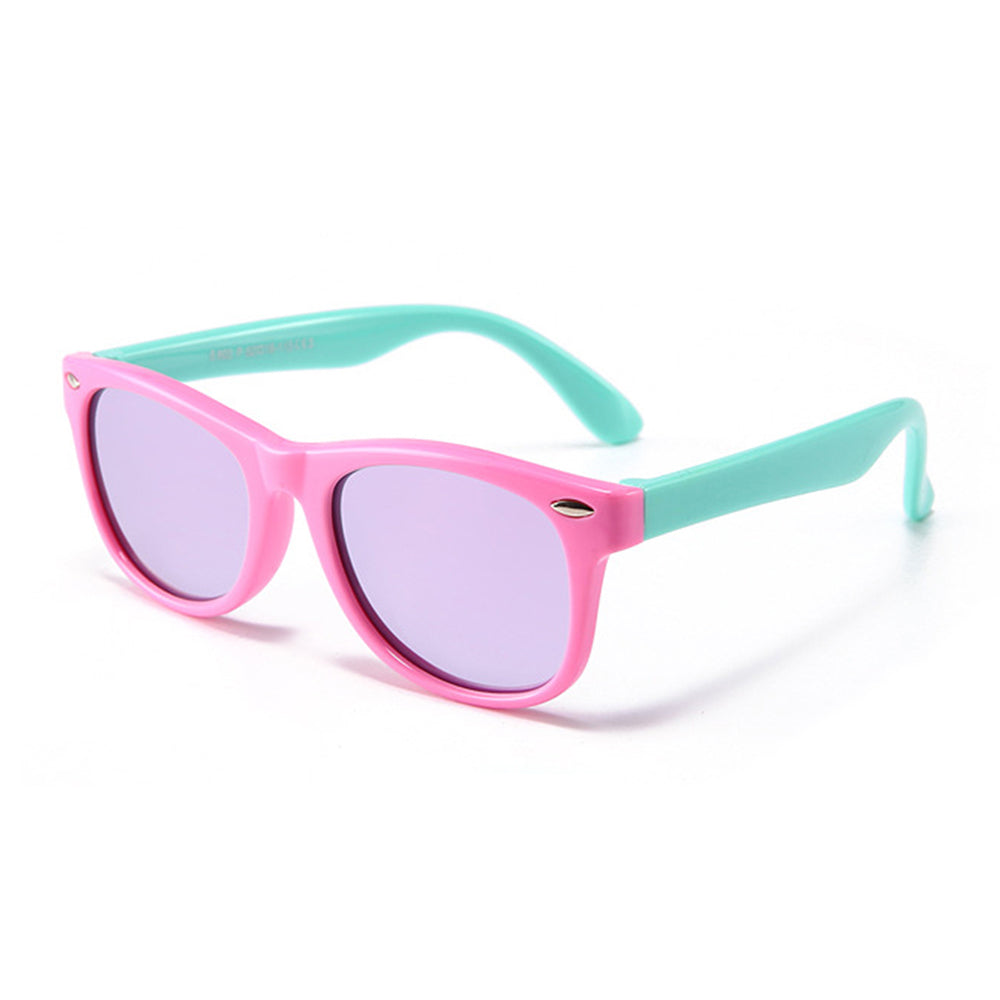 Techsuit D802 Kids Sunglasses, Polarized, UV Protection, Pink Green