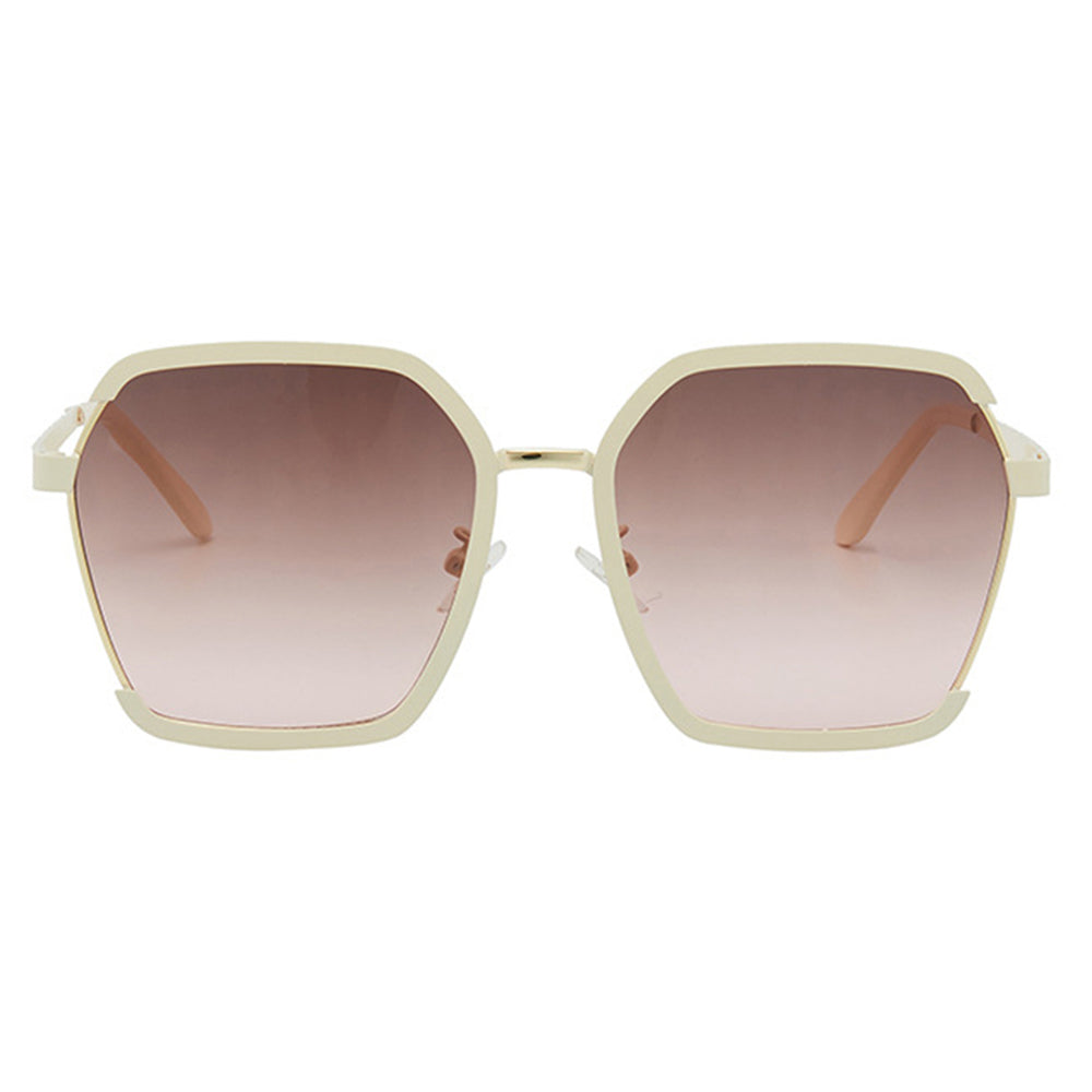 Damen-Sonnenbrille Techsuit 191, polarisiert, UV-Schutz, Creme Braun