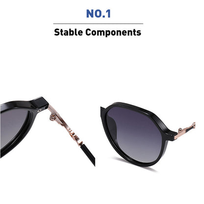 Damen-Sonnenbrille Techsuit 2203, polarisiert, UV-Schutz, Grau Rosa