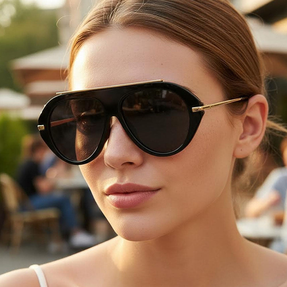 Techsuit 8092 Women's Sunglasses, Black Orange