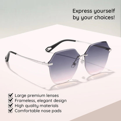 Damen-Sonnenbrille Techsuit 8195, Silber Grau