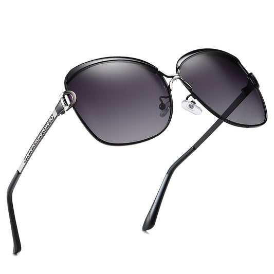 Damen-Sonnenbrille Techsuit 8702, polarisiert, UV-Schutz, schwarz