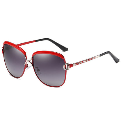 Techsuit 8702 Women's Sunglasses, Polarized, UV Protection, Red