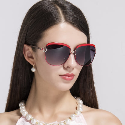 Techsuit 8702 Women's Sunglasses, Polarized, UV Protection, Red
