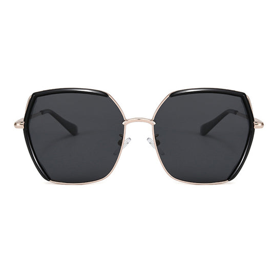 Damen-Sonnenbrille Techsuit 9768, polarisiert, UV-Schutz, Grau Gold Grün