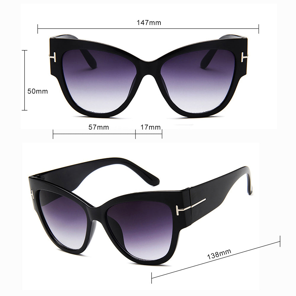 Damen-Sonnenbrille Techsuit 9778, Schwarz Dunkelbraun