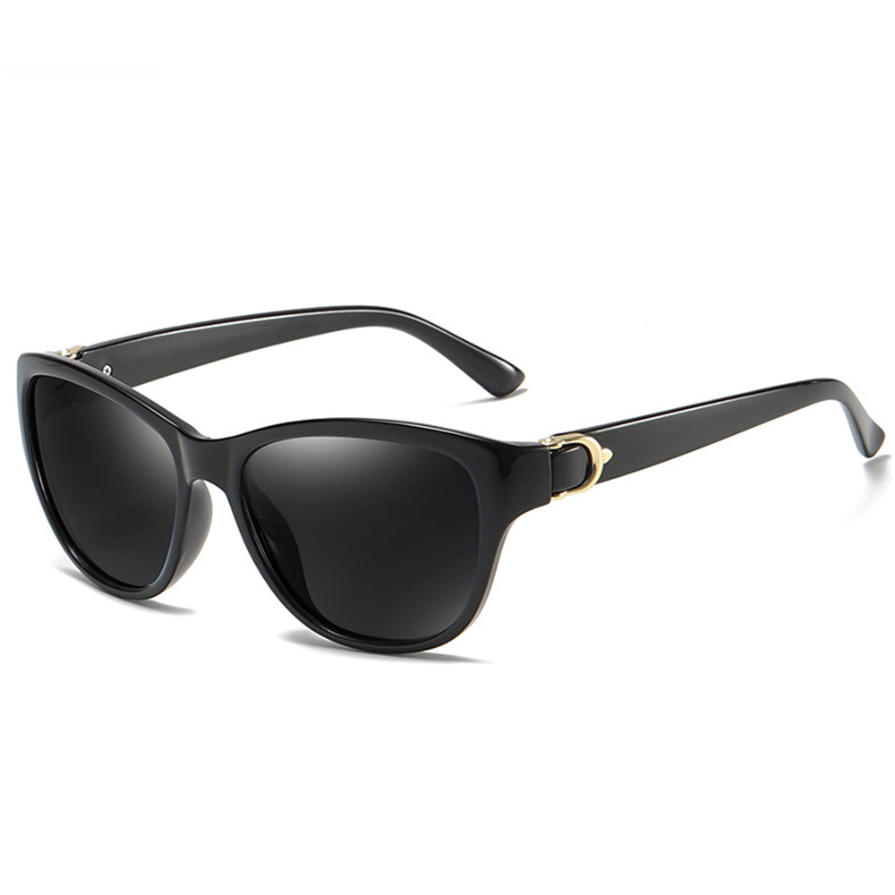 Damen-Sonnenbrille Techsuit A572, polarisiert, UV-Schutz, Schwarz Grau