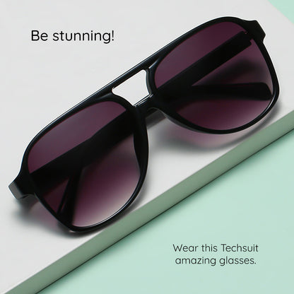 Unisex Techsuit Sonnenbrille 98061, UV-Schutz, Schwarz Grau