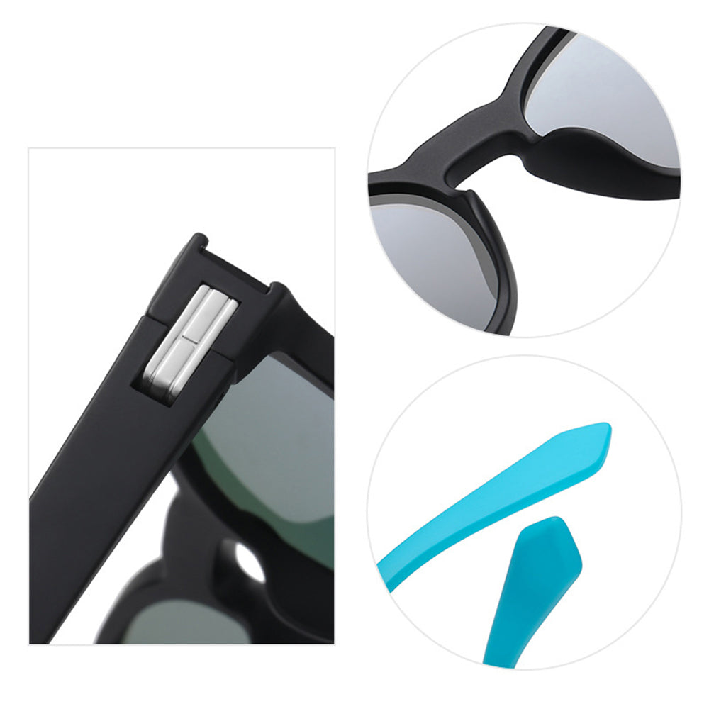 Unisex-Sonnenbrille Techsuit TR7545, polarisiert, UV-Schutz, Schwarz Grau