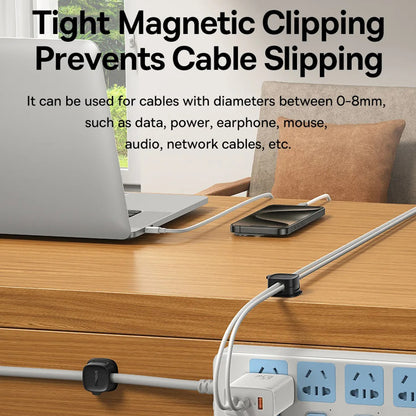 Baseus Lite Magnetic Kabelorganisator, Set 3 Stück, Schwarz B01331106111-00