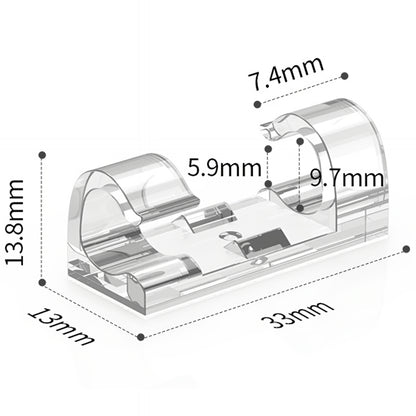Kabelorganisator CableCreation CT1001, 50 Stück Set, Transparent